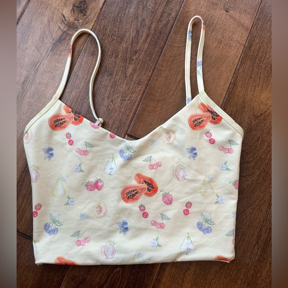 Djerf Avenue Tankini Top Fruit Print